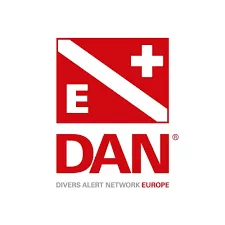 Logotipo de certificação de mergulho com cilindro
